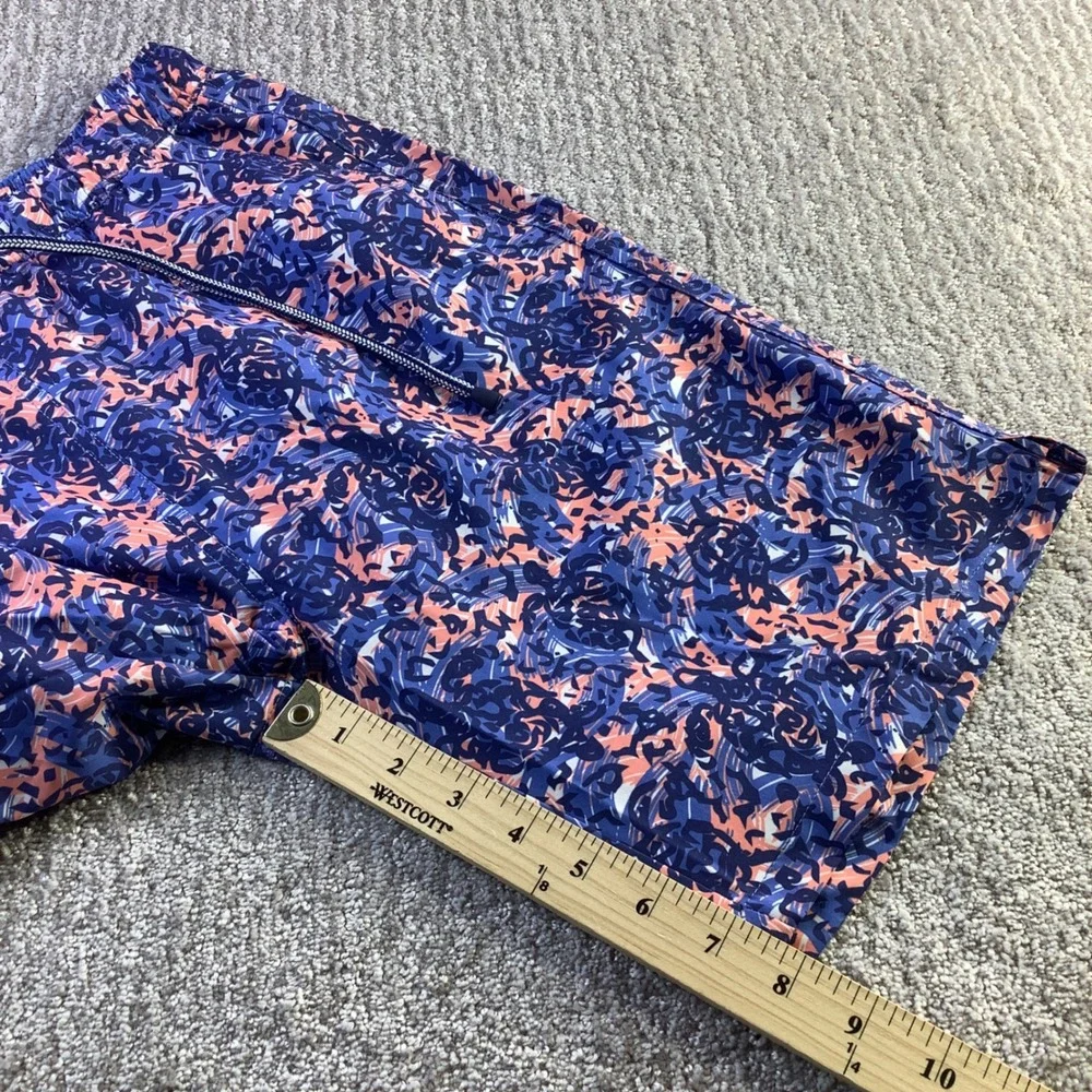 Peter Millar Seaside‎ Mens Blue Abstract Swirl Swim Trunks Shorts Size S NWT